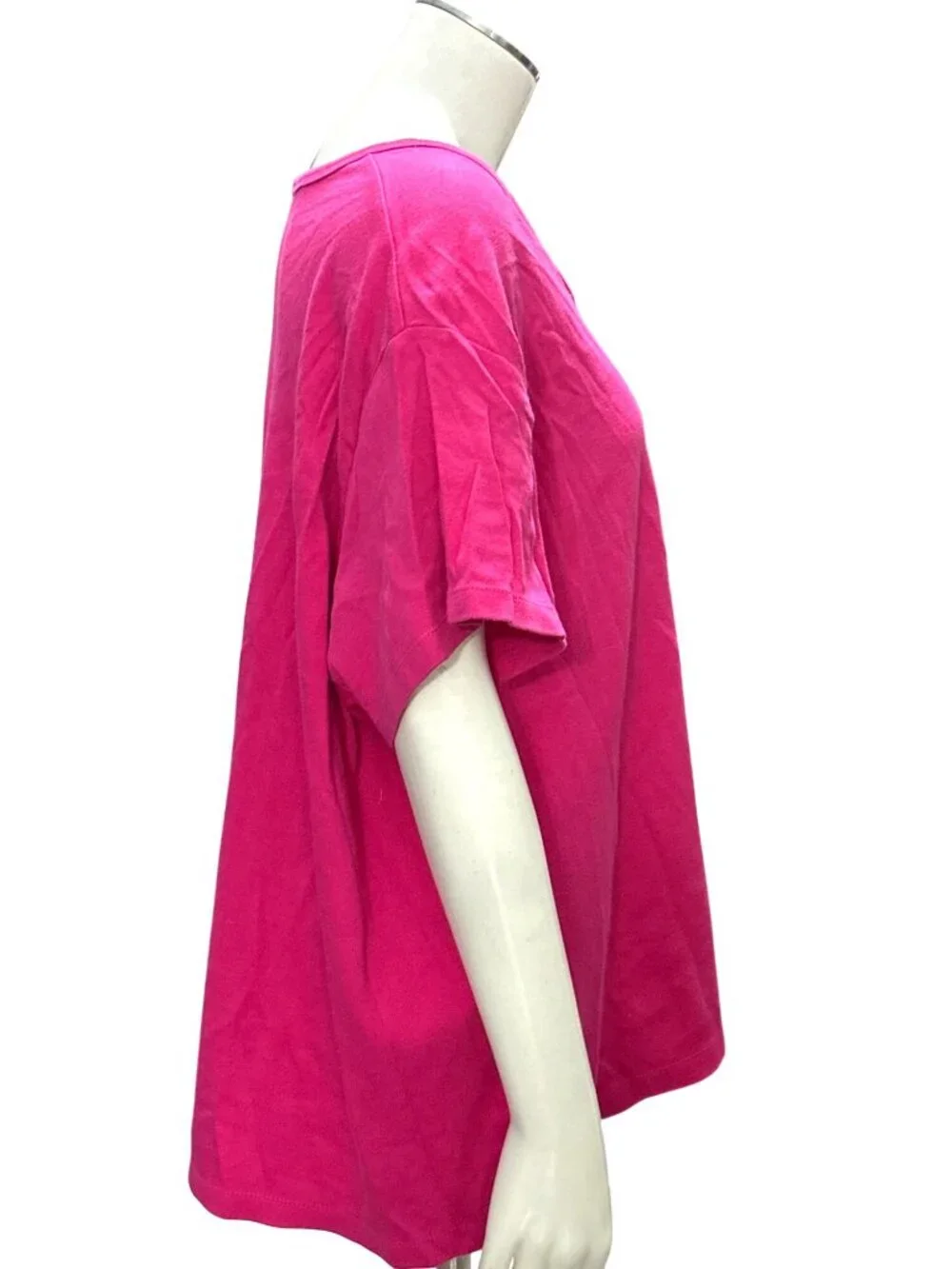 Venezia Jeans Size 26 28 Pink V Neck Short Sleeve Tee Stretch Casual Y2K Resort - Picture 4 of 8